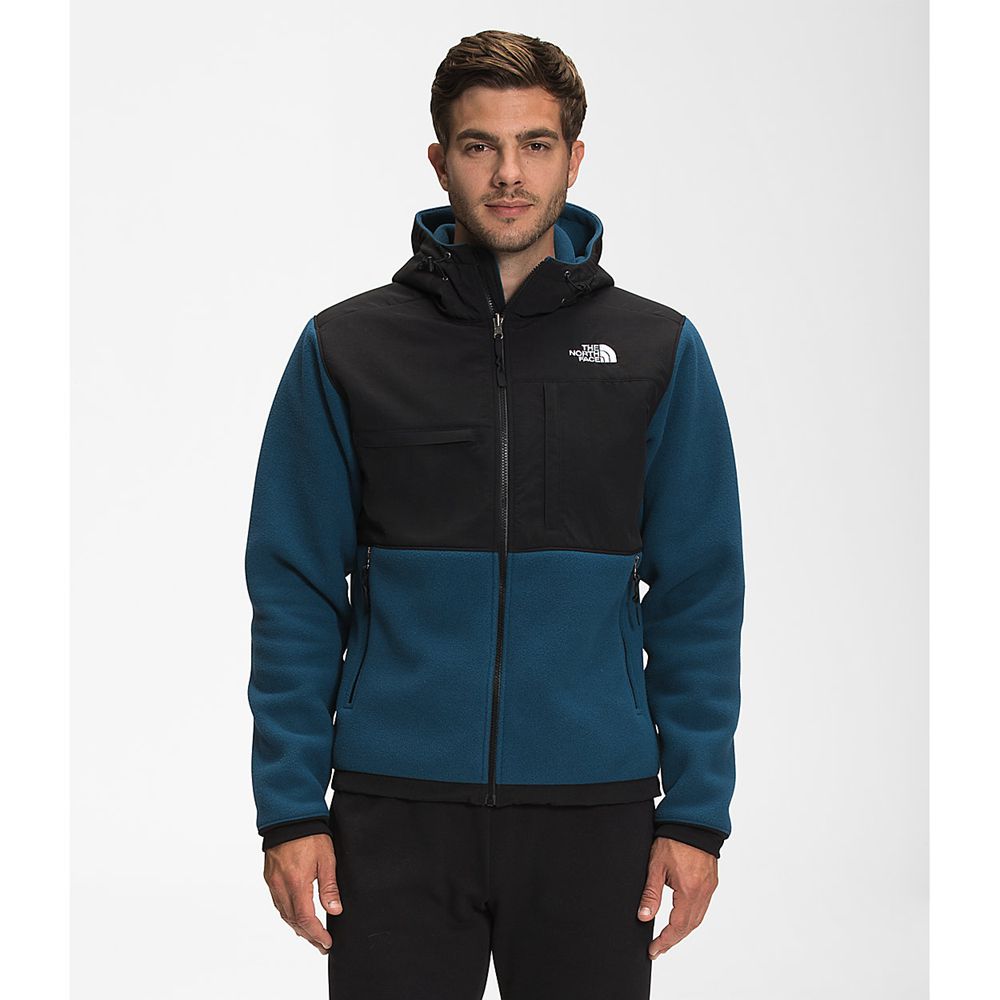 The North Face Hooded Jacket Mens Australia - The North Face Denali 2 Blue Snow (YWP-260318)